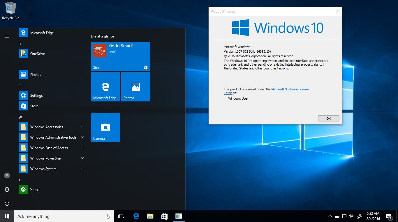 Windows 10 1607