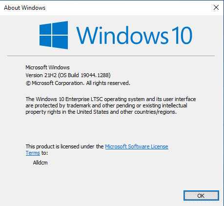 Windows 10 21h2
