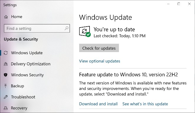 Windows 10 22h2